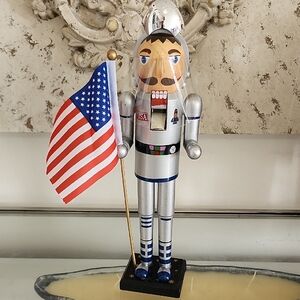 Astronaut Nutcracker with American Flag